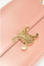 FWRD Renew Celine Triomphe Classique Shoulder Bag in Pink, view 5, click to view large image.