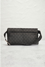 FWRD Renew Gucci GG Canvas Waist Bag in Black, view 3, click to view large image.