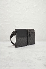 FWRD Renew Gucci GG Canvas Waist Bag in Black, view 4, click to view large image.