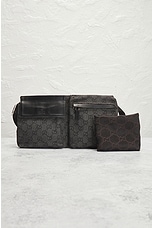 FWRD Renew Gucci GG Canvas Waist Bag in Black, view 9, click to view large image.