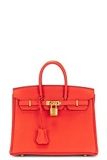 FWRD Renew Hermes Birkin 25 Togo Handbag in Red, view 1, click to view large image.