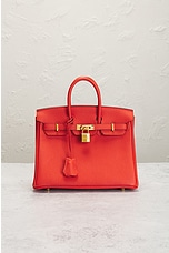 FWRD Renew Hermes Birkin 25 Togo Handbag in Red, view 2, click to view large image.