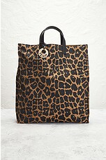 FWRD Renew Fendi Leopard Tote Bag in Brown, view 2, click to view large image.