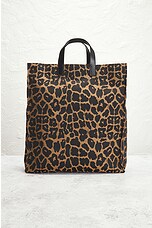 FWRD Renew Fendi Leopard Tote Bag in Brown, view 3, click to view large image.