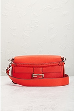 FWRD Renew Fendi Selleria Mama Baguette Shoulder Bag in Red, view 2, click to view large image.