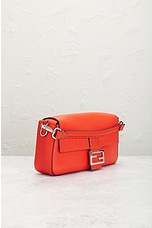 FWRD Renew Fendi Selleria Mama Baguette Shoulder Bag in Red, view 4, click to view large image.