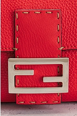 FWRD Renew Fendi Selleria Mama Baguette Shoulder Bag in Red, view 6, click to view large image.