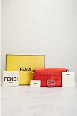 FWRD Renew Fendi Selleria Mama Baguette Shoulder Bag in Red, view 9, click to view large image.