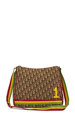 FWRD Renew Dior Rasta Shoulder Bag in Brown, view 1, click to view large image.