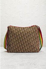 FWRD Renew Dior Rasta Shoulder Bag in Brown, view 3, click to view large image.