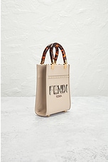 FWRD Renew Fendi Mini Sunshine Shopper Tote Bag in Nude, view 4, click to view large image.