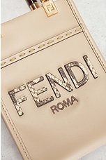 FWRD Renew Fendi Mini Sunshine Shopper Tote Bag in Nude, view 5, click to view large image.