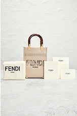 FWRD Renew Fendi Mini Sunshine Shopper Tote Bag in Nude, view 8, click to view large image.