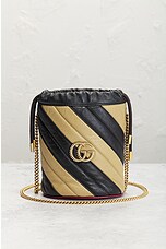 FWRD Renew Gucci Azalea GG Marmont Bucket Bag in Beige, view 2, click to view large image.