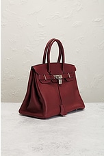 FWRD Renew Hermes Taurillon Birkin 30 Handbag in Rouge, view 4, click to view large image.