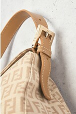 FWRD Renew Fendi Mama Zucchino Baguette Shoulder Bag in Ivory, view 7, click to view large image.