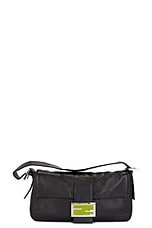 FWRD Renew Fendi Mama Baguette Shoulder Bag in Black, view 1, click to view large image.
