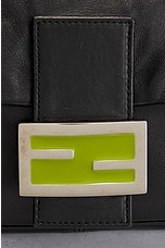 FWRD Renew Fendi Mama Baguette Shoulder Bag in Black, view 6, click to view large image.
