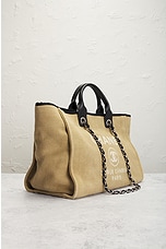 FWRD Renew Chanel Deauville Tote Bag in Neutral, view 4, click to view large image.