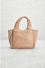 FWRD Renew Prada Padded Nappa-Leather Handbag in Beige, view 3, click to view large image.