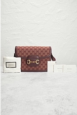 FWRD Renew Gucci Horsebit Shoulder Bag in Red, view 8, click to view large image.