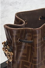 FWRD Renew Fendi Zucca Baguette Bucket Bag in Brown, view 7, click to view large image.