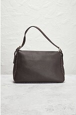 FWRD Renew Fendi Mama Selleria Baguette Shoulder Bag in Dark Brown, view 3, click to view large image.