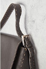 FWRD Renew Fendi Mama Selleria Baguette Shoulder Bag in Dark Brown, view 8, click to view large image.
