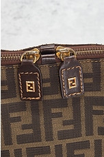 FWRD Renew Fendi Zucca 2 Way Handbag in Brown, view 5, click to view large image.