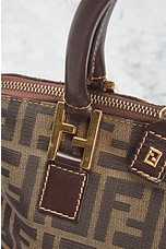 FWRD Renew Fendi Zucca 2 Way Handbag in Brown, view 8, click to view large image.