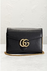 FWRD Renew Gucci GG Marmont Wallet On Chain Bag in Black, view 2, click to view large image.