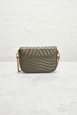 FWRD Renew Louis Vuitton New Wave Pochette Shoulder Bag in Olive Green, view 3, click to view large image.