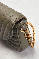 FWRD Renew Louis Vuitton New Wave Pochette Shoulder Bag in Olive Green, view 7, click to view large image.