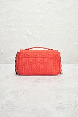 FWRD Renew Fendi Zucca Baguette Shoulder Bag in Orange, view 3, click to view large image.