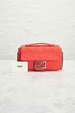 FWRD Renew Fendi Zucca Baguette Shoulder Bag in Orange, view 9, click to view large image.