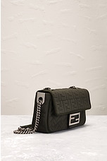 FWRD Renew Fendi Zucca Mama Baguette Shoulder Bag in Olive, view 4, click to view large image.