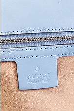 FWRD Renew Gucci GG Marmont Shoulder Bag in Baby Blue, view 5, click to view large image.