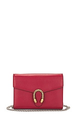 FWRD Renew Gucci Dionysus Wallet On Chain in Red, view 1, click to view large image.