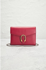 FWRD Renew Gucci Dionysus Wallet On Chain in Red, view 2, click to view large image.