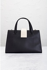 FWRD Renew Gucci Bamboo Buckle Tote Bag in Black, view 3, click to view large image.