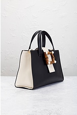 FWRD Renew Gucci Bamboo Buckle Tote Bag in Black, view 4, click to view large image.