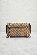 FWRD Renew Gucci GG Marmont Shoulder Bag in Beige, view 3, click to view large image.