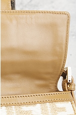 FWRD Renew Fendi Mama Raffia Zucca Shoulder Bag in Ivory, view 7, click to view large image.