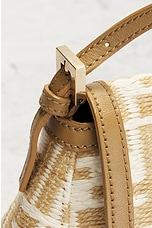 FWRD Renew Fendi Mama Raffia Zucca Shoulder Bag in Ivory, view 8, click to view large image.