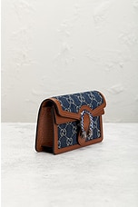 FWRD Renew Gucci Dionysus Denim Shoulder Bag in Blue, view 4, click to view large image.