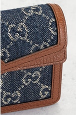 FWRD Renew Gucci Dionysus Denim Shoulder Bag in Blue, view 8, click to view large image.