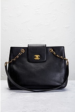 FWRD Renew Chanel Caviar Tote Bag in Black, view 2, click to view large image.