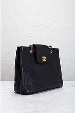 FWRD Renew Chanel Caviar Tote Bag in Black, view 4, click to view large image.