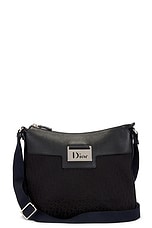 FWRD Renew Dior Street Chic Messenger Bag in Black, view 1, click to view large image.