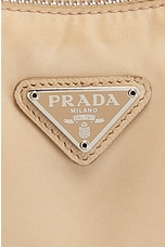 FWRD Renew Prada Re-Edition 2005 Re-Nylon Shoulder Bag in Beige, view 6, click to view large image.